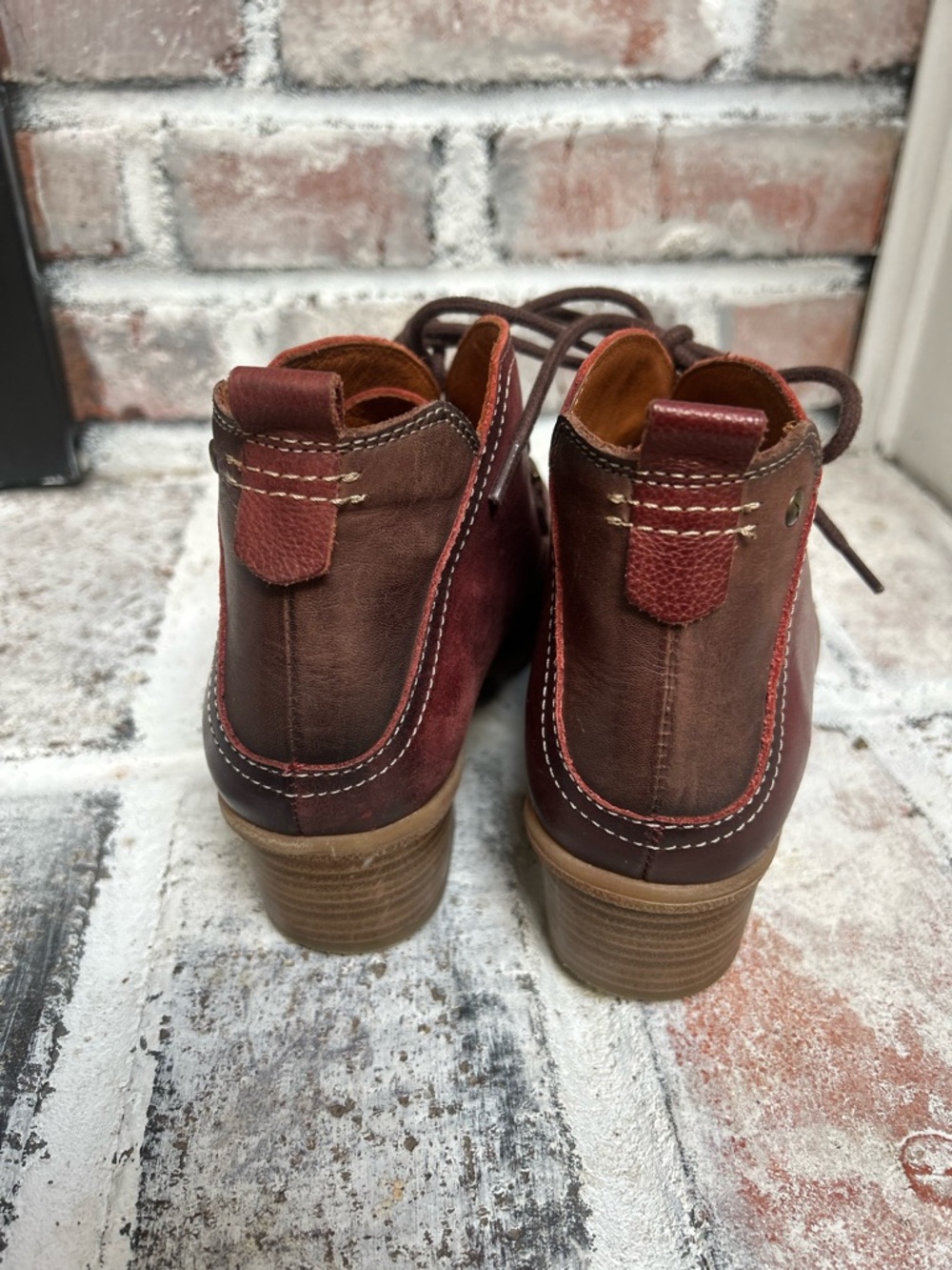 Pikolinos Zaragoza women's ankle boots red mahogany Size 38 - Picture 3 of 16